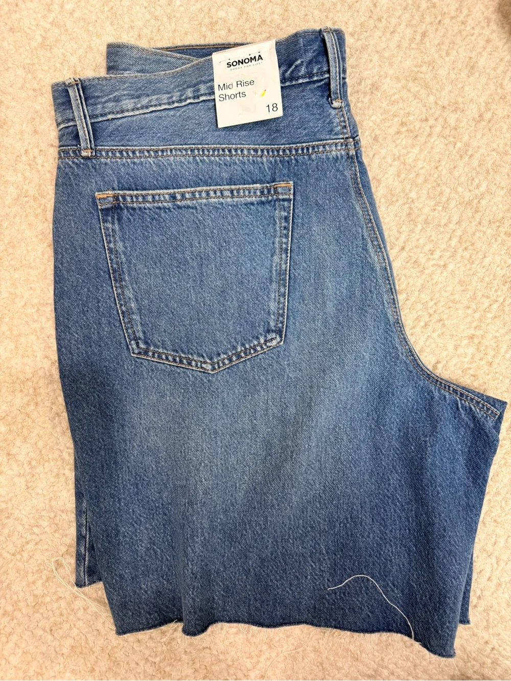 Sonoma Light Blue Mid-Rise Denim Shorts